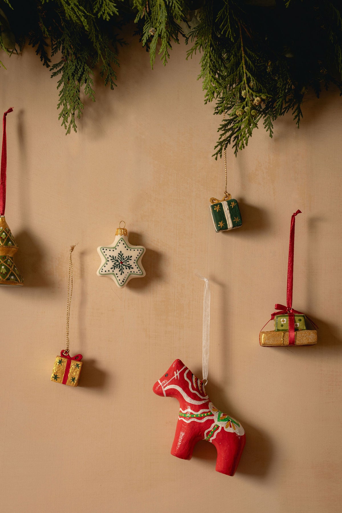Set of 6 Present Christmas Decorations