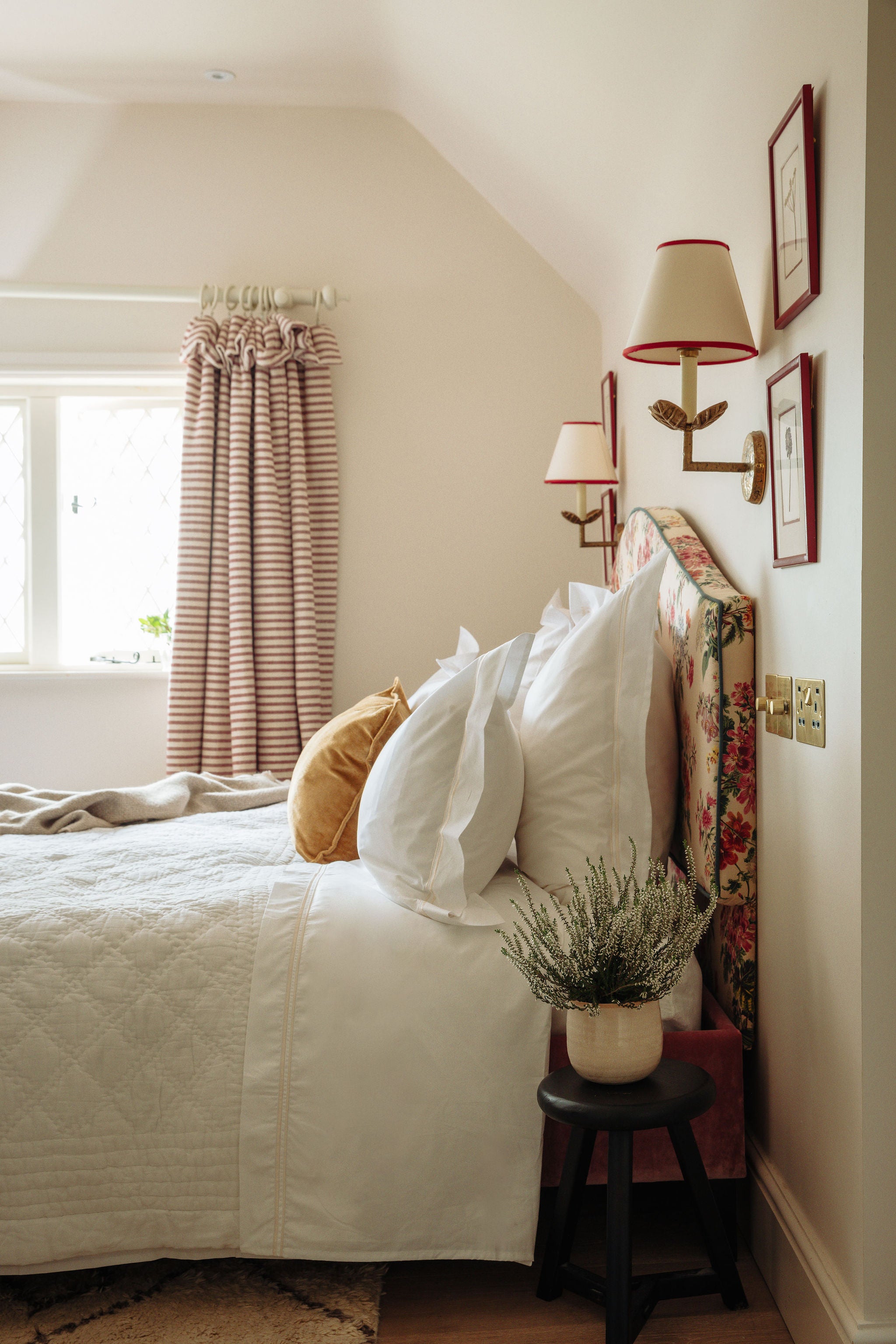 Rebecca Udall Eva Quilted Cotton Bedspread, White, with Verity Cushion