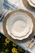 Rattan Round Placemat, Taupe