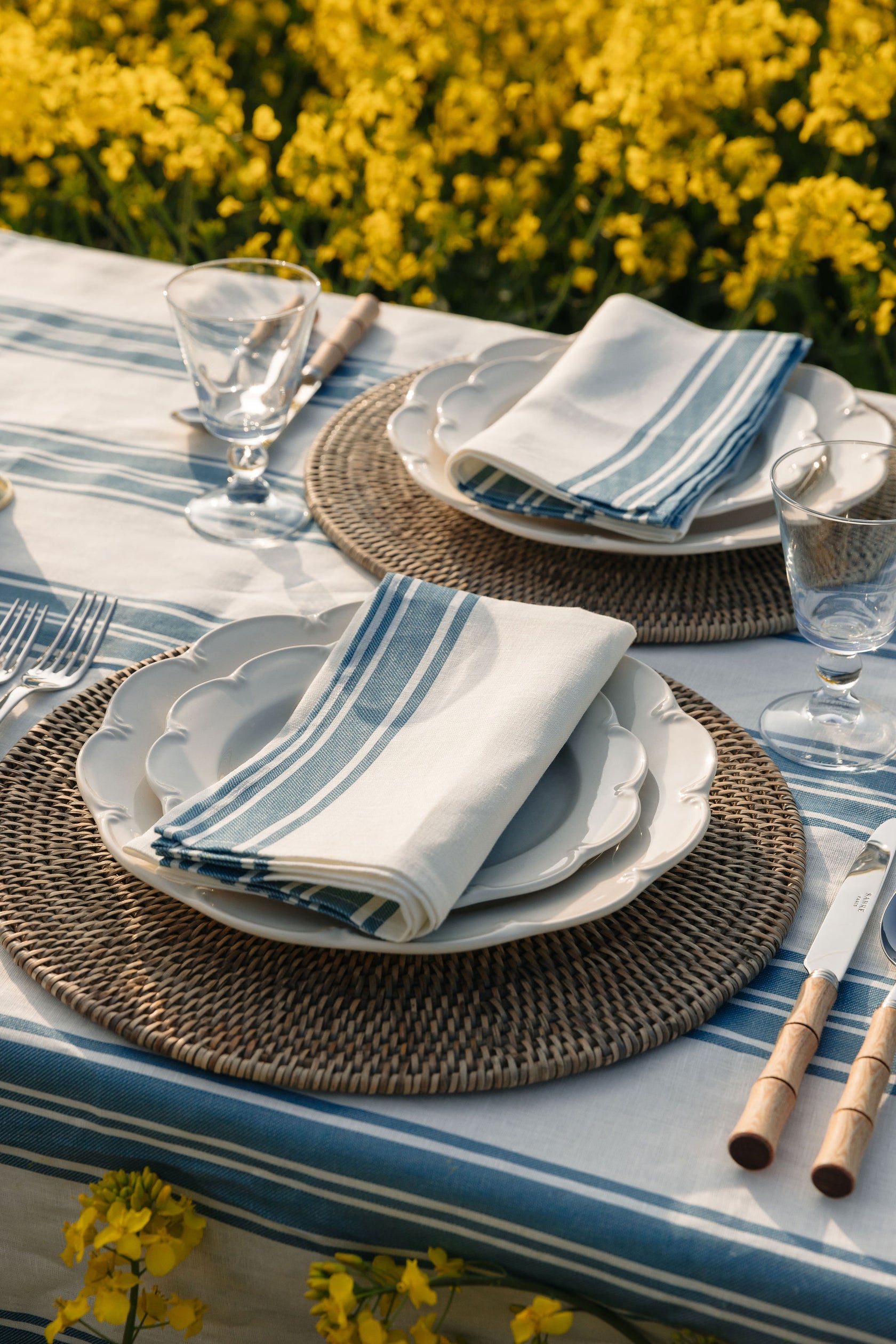Rattan Round Placemat, Taupe