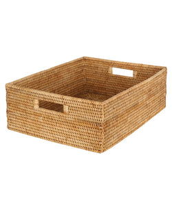 Rattan Rectangular Storage Baskets, Natural