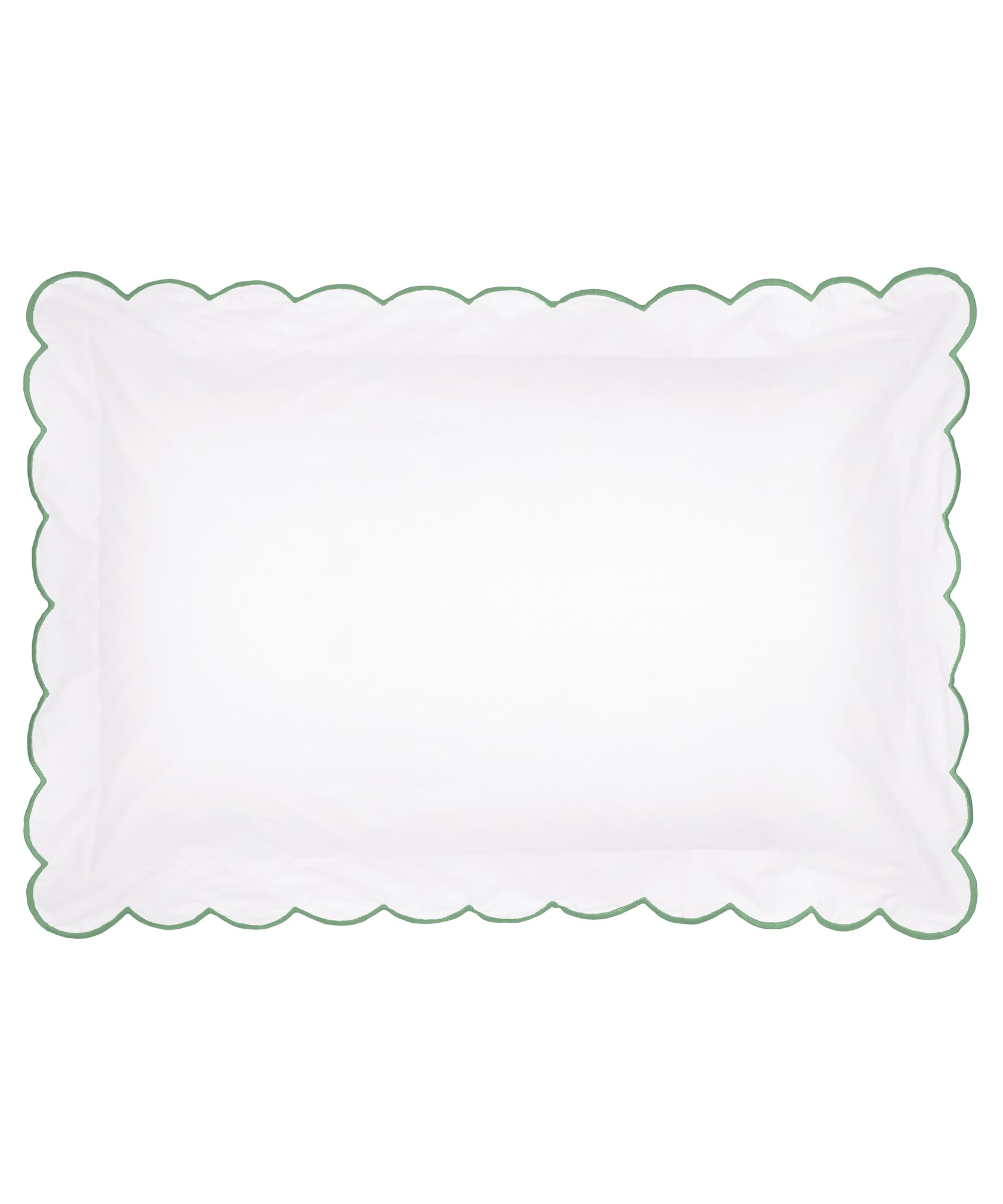 Pair of Annabelle Scalloped Pillowcases, Asparagus