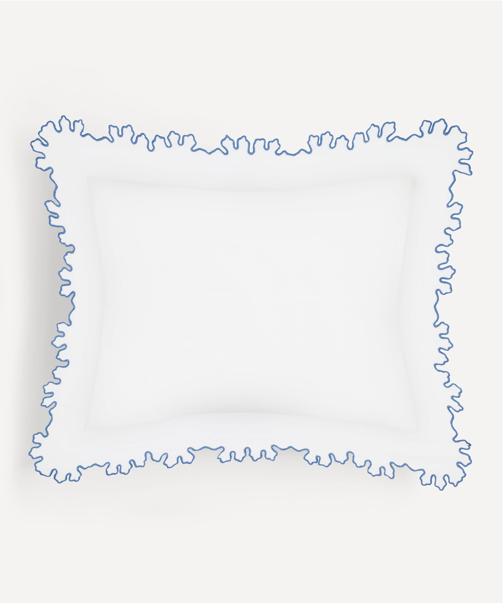 Rebecca Udall, Thea Scalloped Boudoir Pillowcase, Denim
