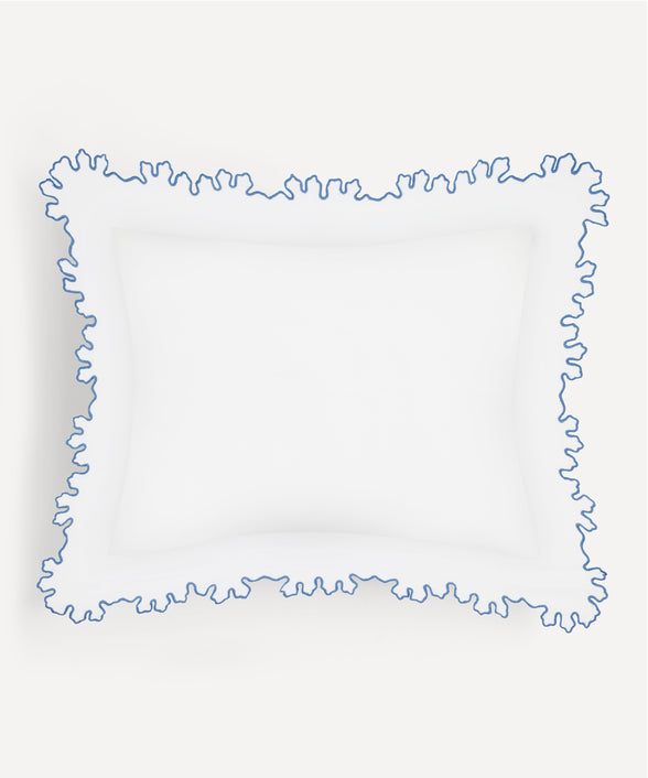 Rebecca Udall, Thea Scalloped Boudoir Pillowcase, Denim