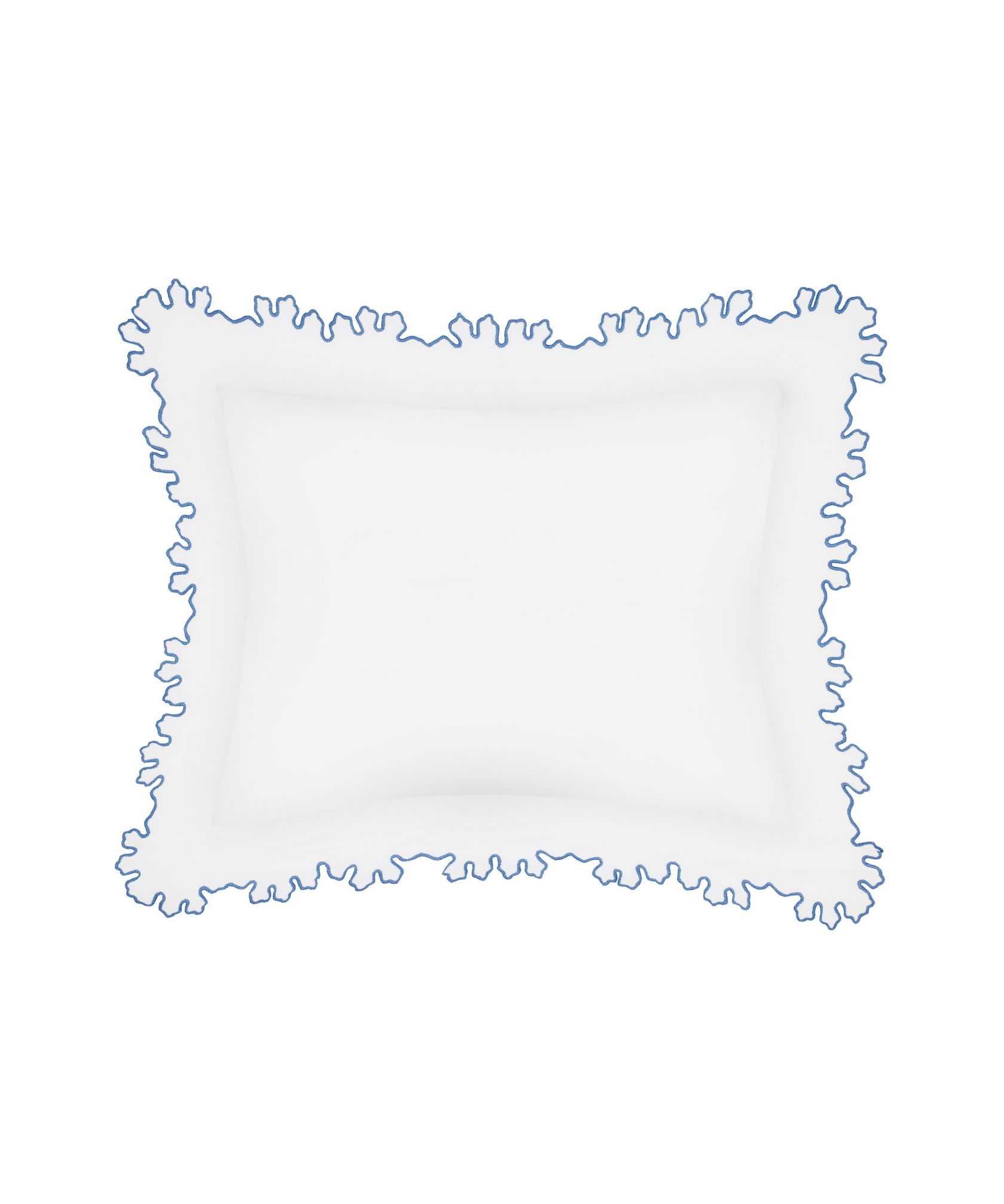 Rebecca Udall, Thea Scalloped Boudoir Pillowcase, Denim