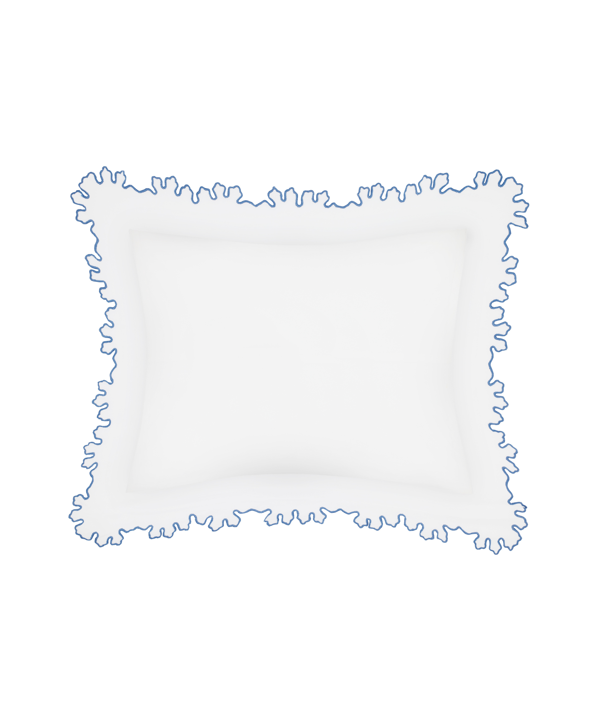 Rebecca Udall, Thea Scalloped Boudoir Pillowcase, Denim