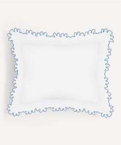 Rebecca Udall, Thea Scalloped Boudoir Pillowcase, Denim