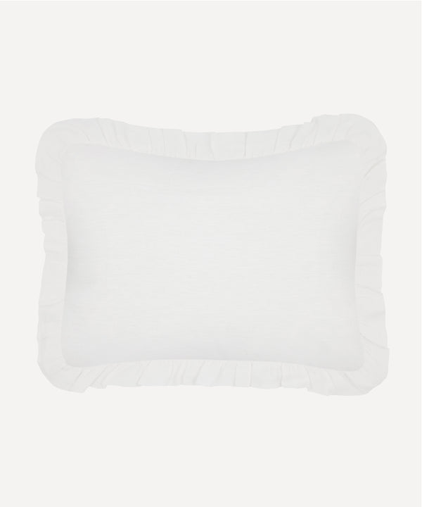 Rebecca Udall Ruffle Linen Boudoir Pillowcase, White Background