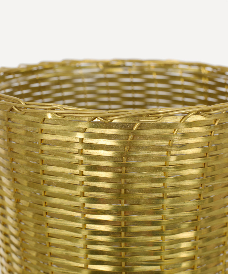 Brass Basket Planter