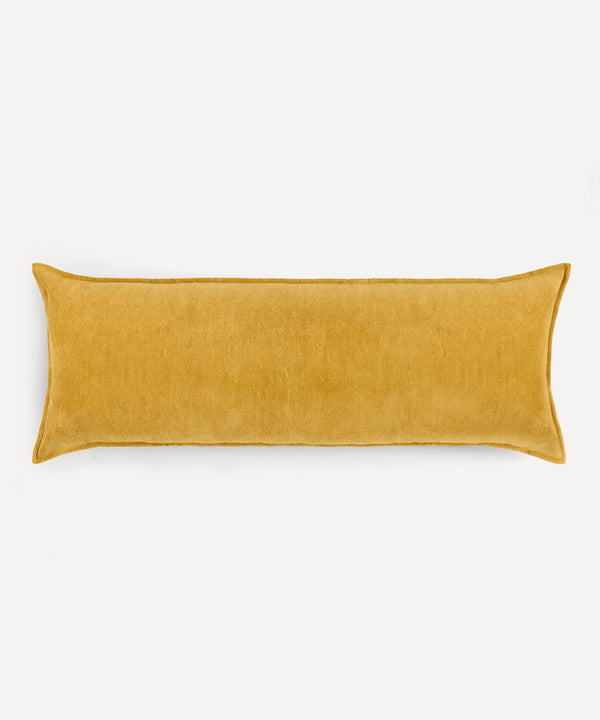 Rebecca Udall, Verity Linen Velvet Lumbar Cushion, Straw, Cut Out