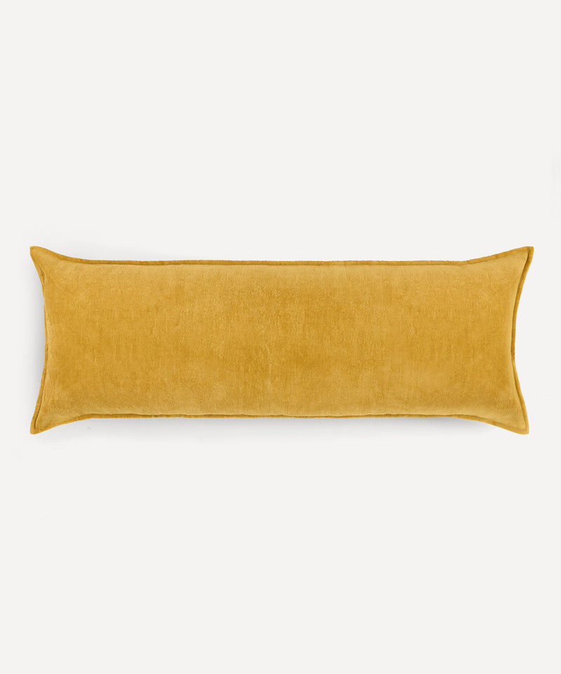 Rebecca Udall, Verity Linen Velvet Lumbar Cushion, Straw, Cut Out