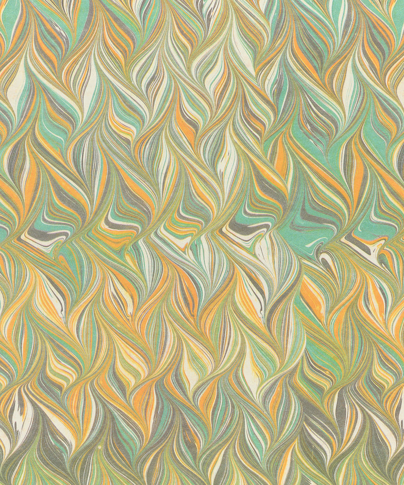 Rebecca Udall, Bright Ideas Notebook, Traditional Marbled Green/Yellow Design Close Up