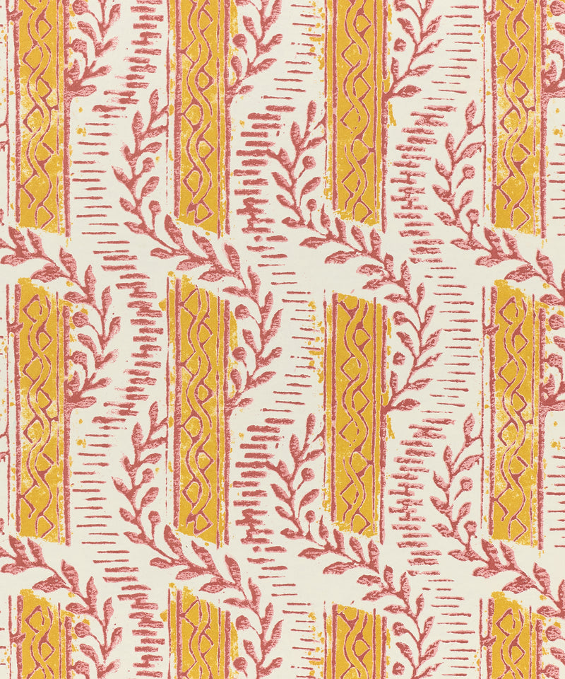 Rebecca Udall, Bright Ideas Notebook, Garland Red and Yellow Floral Pattern Design Close Up