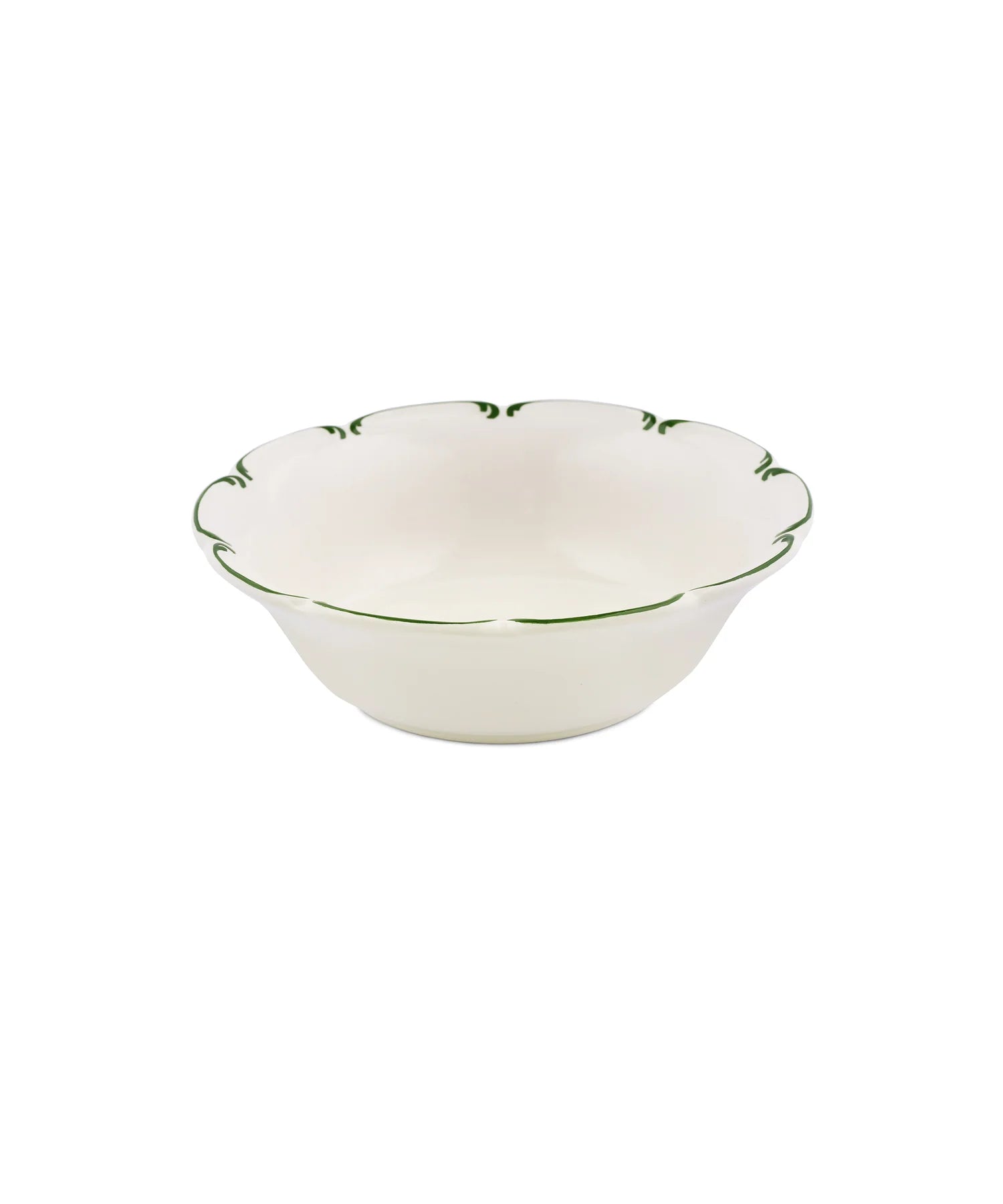 Olivia Scalloped Crockery, Green Filet