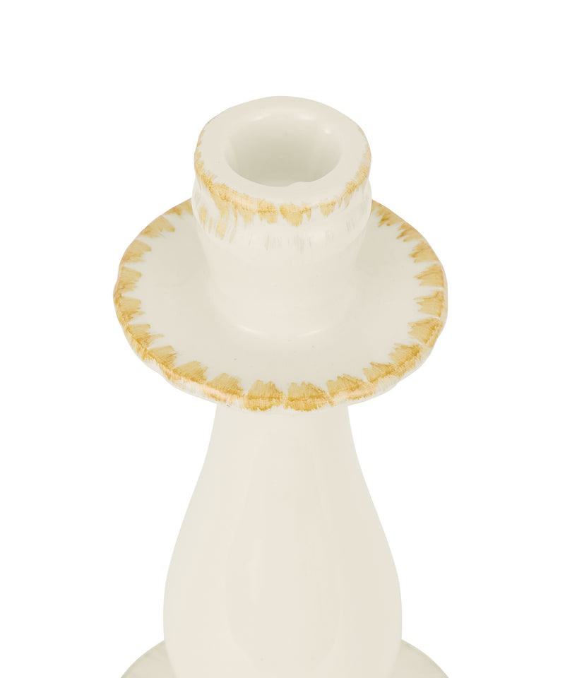 Rebecca Udall Daisy Candlestick, Mustard, Cut Out Detail