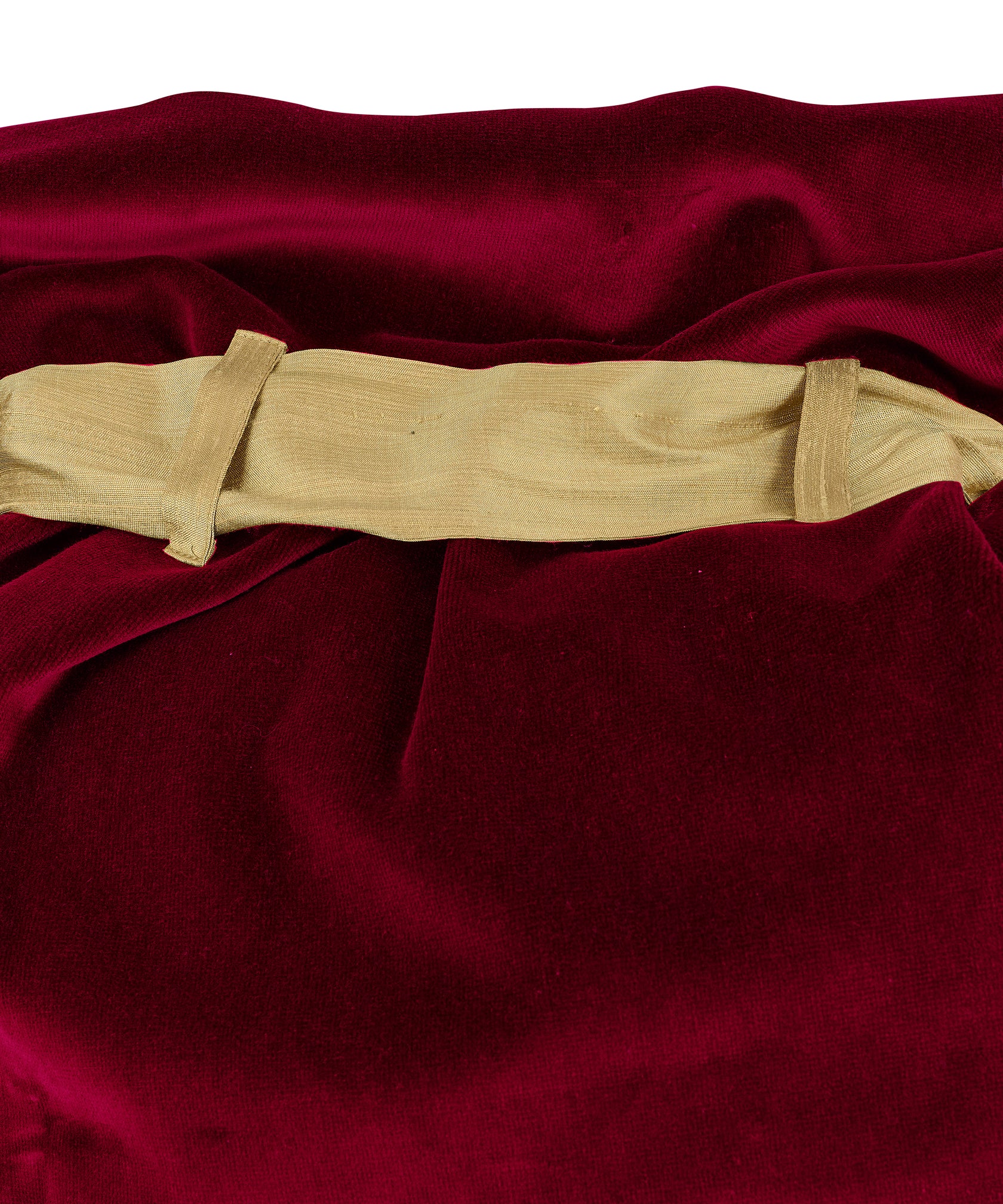 Velvet & Silk Christmas Sack, Burgundy, Cut Out, Detail
