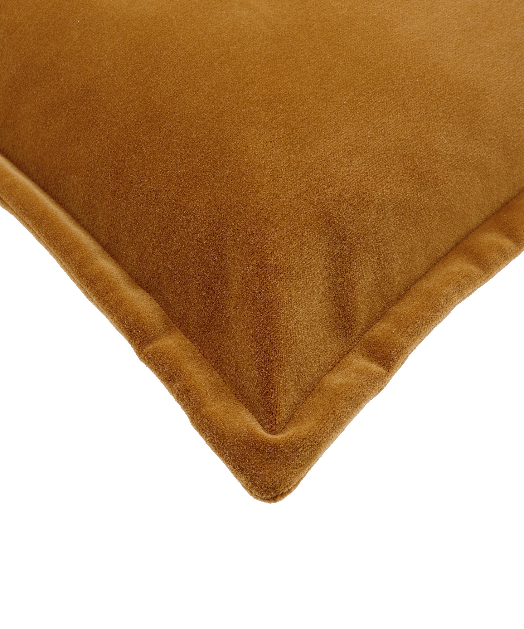 Frances Velvet Cushion, Warm Honey, Detail