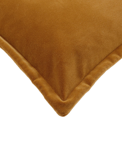 Frances Velvet Cushion, Warm Honey, Detail