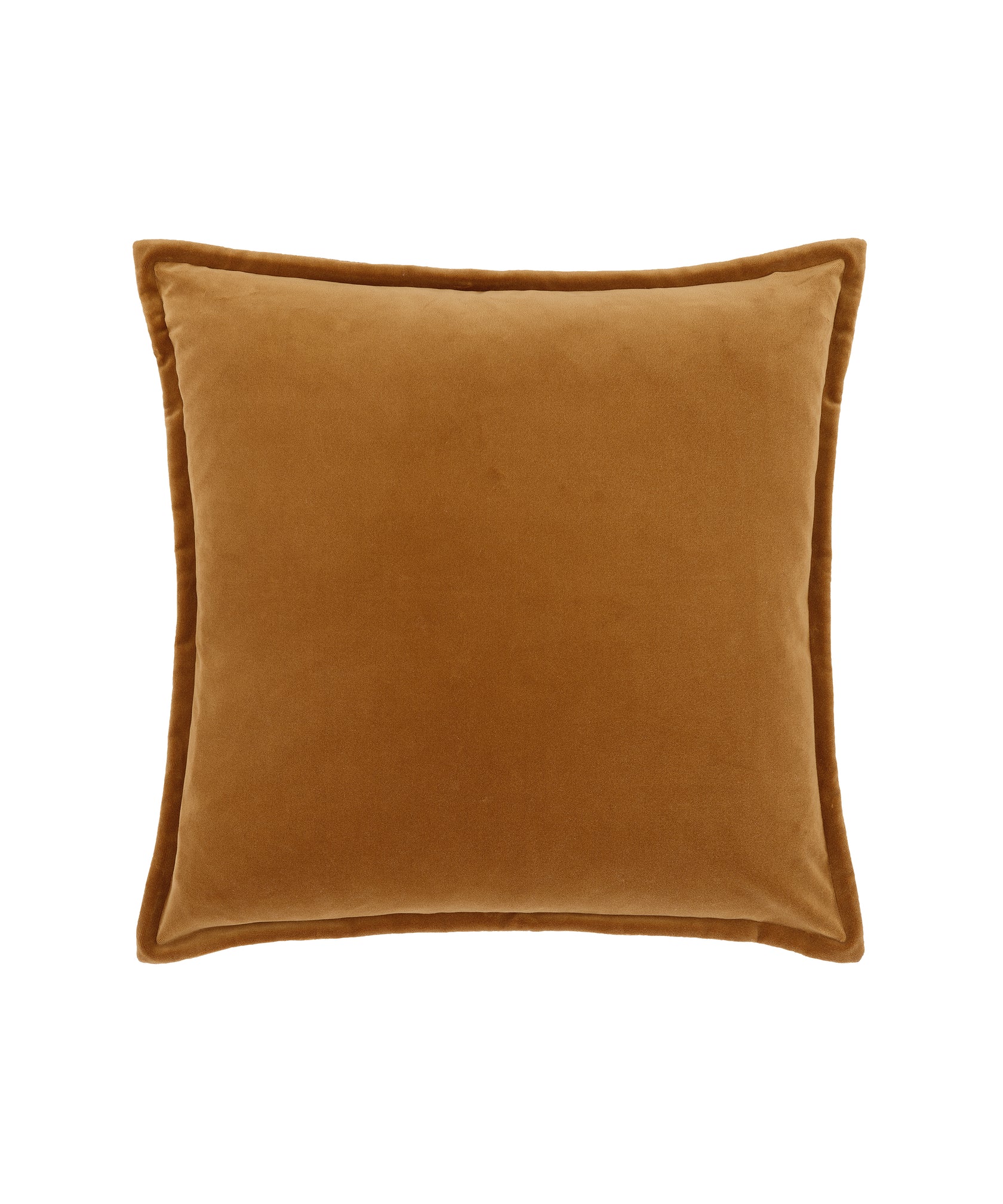 Frances Velvet Cushion, Warm Honey, Cut Out
