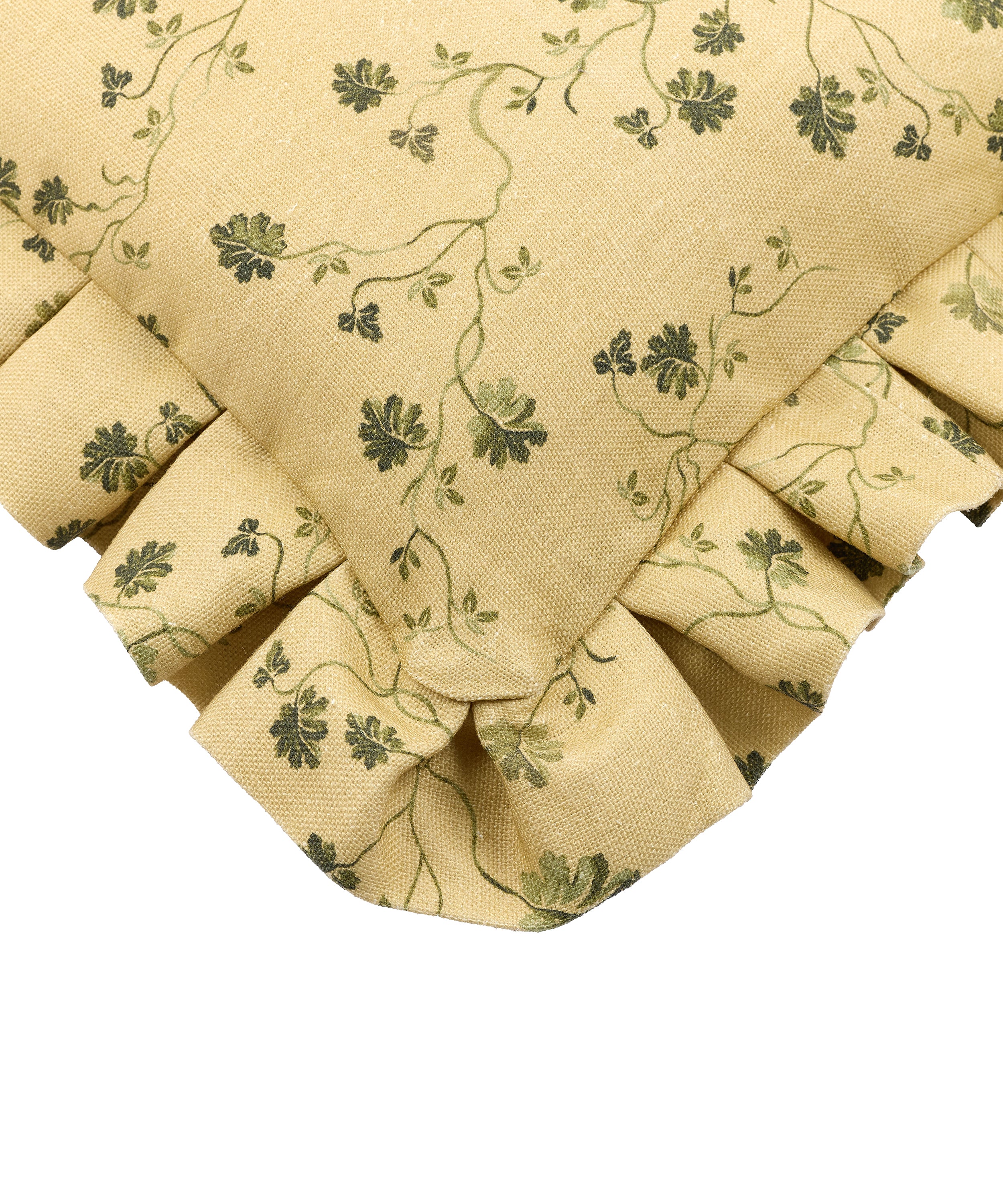 Lila Pleated Linen Cushion, Cut Out, Detail