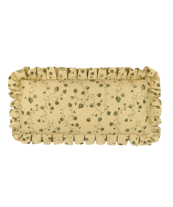 Lila Pleated Linen Cushion, Cut Out