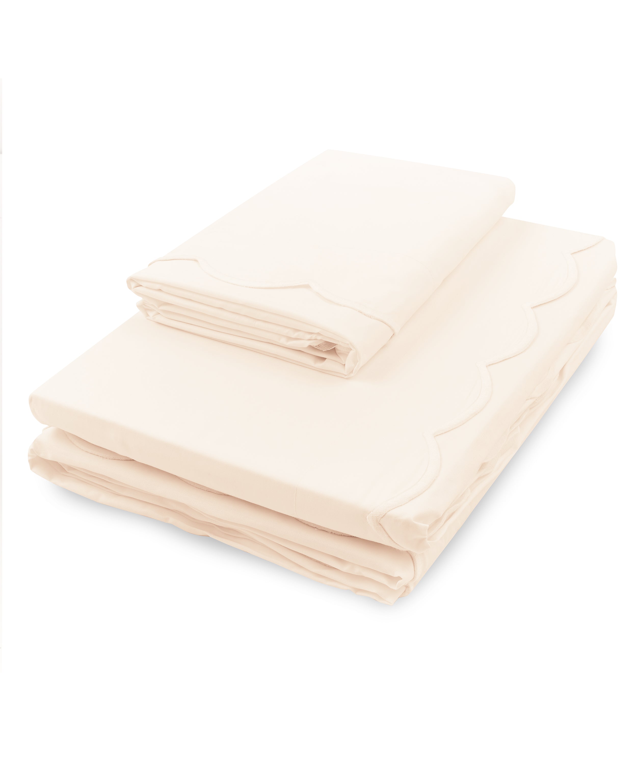 Annabelle Scalloped Bed Linen, Ivory, Cut Out