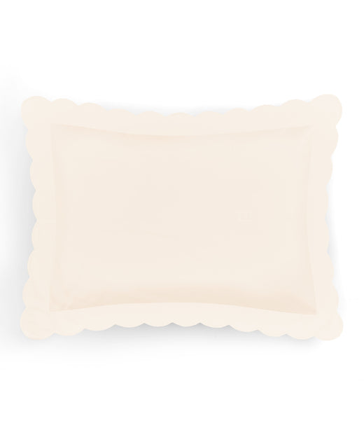 Annabelle Scalloped Bed Linen, Ivory, Pillowcase Cut Out