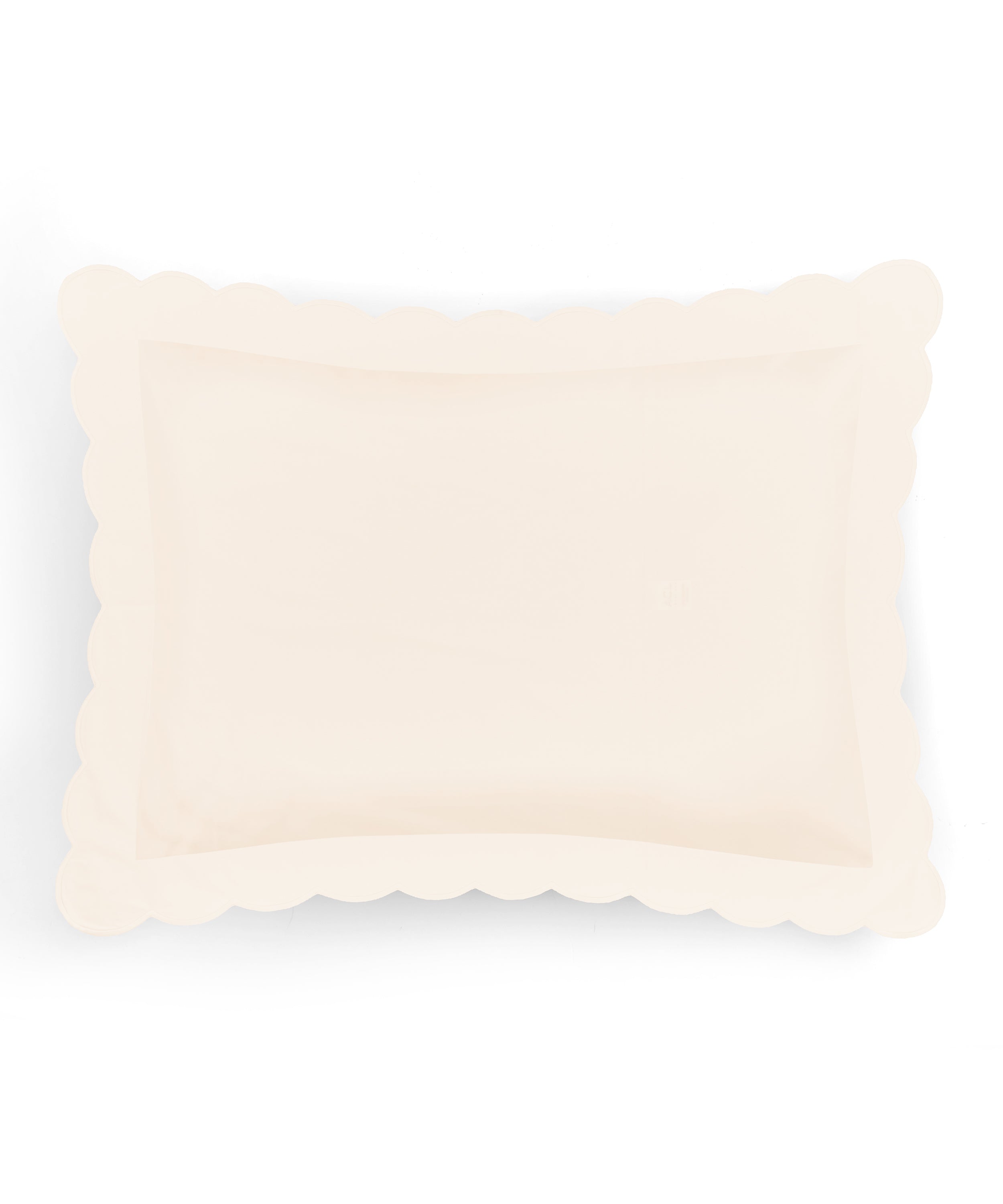 Annabelle Scalloped Bed Linen, Ivory, Pillowcase Cut Out