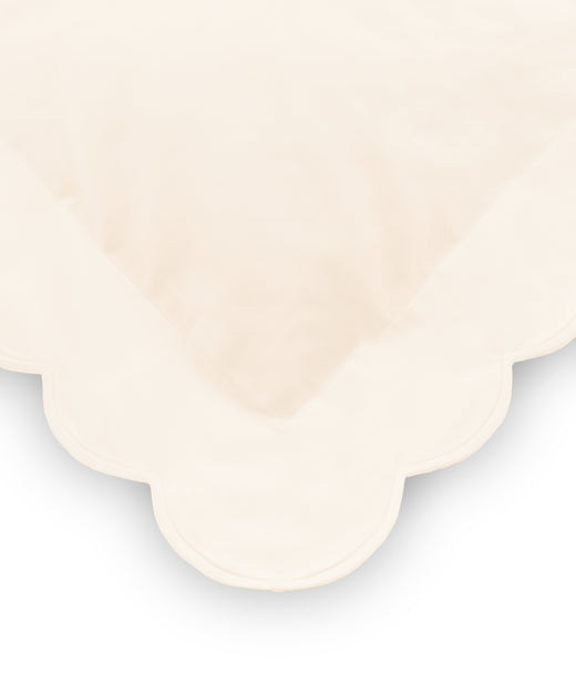 Annabelle Scalloped Bed Linen, Ivory, Pillowcase Detail Cut Out