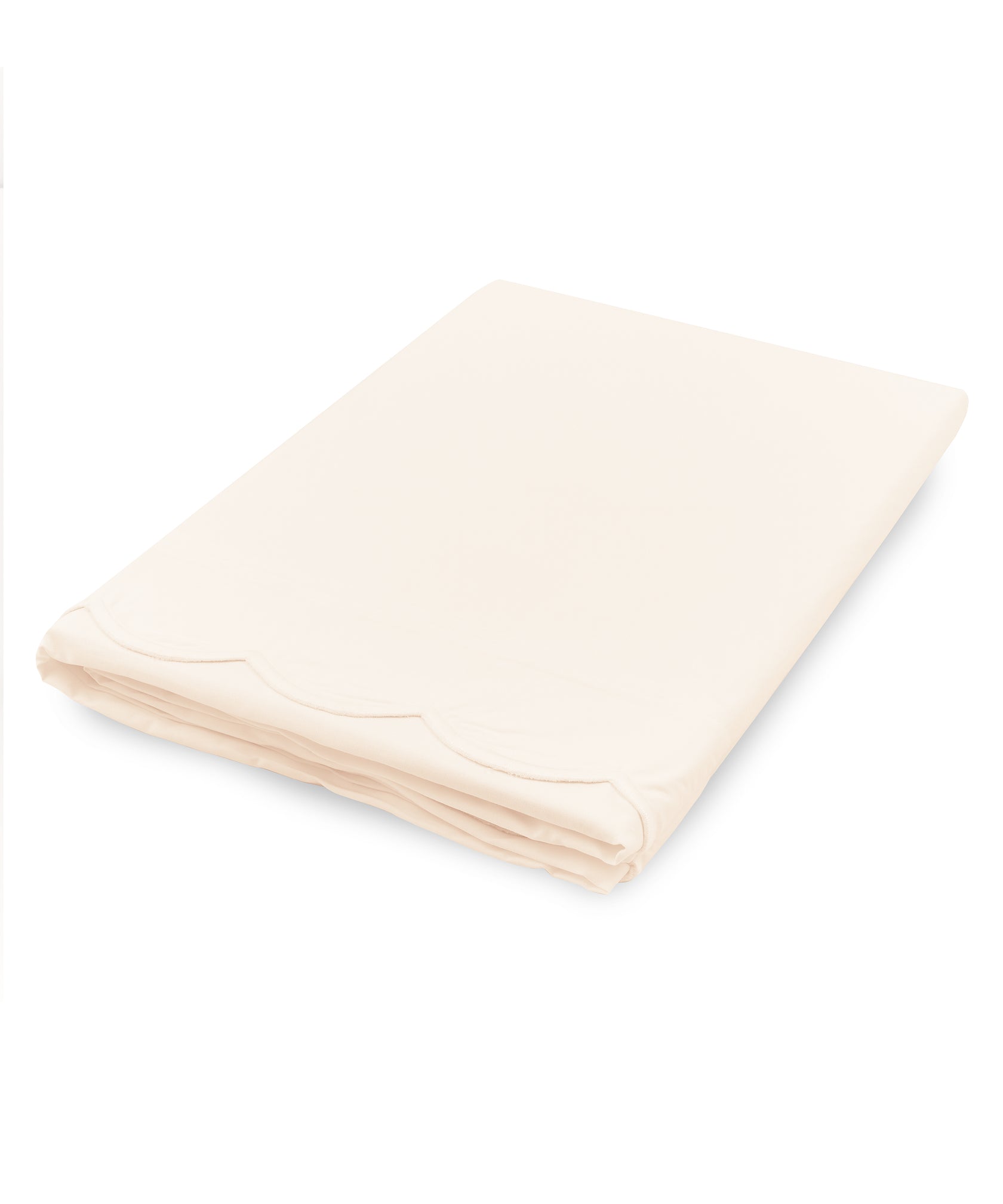 Annabelle Scalloped Bed Linen, Ivory, Duvet Cover Cut Out