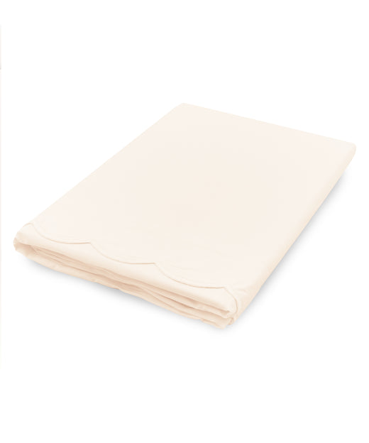 Annabelle Scalloped Bed Linen, Ivory, Duvet Cover Cut Out