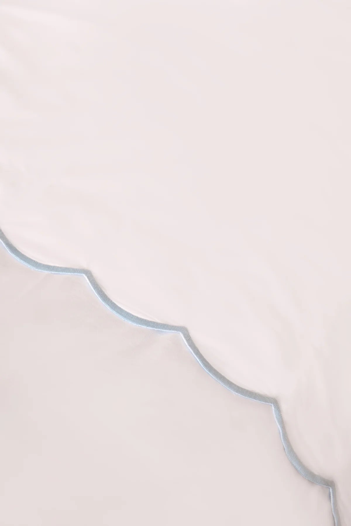 Annabelle Scalloped Bed Linen, Powder Blue, Detail