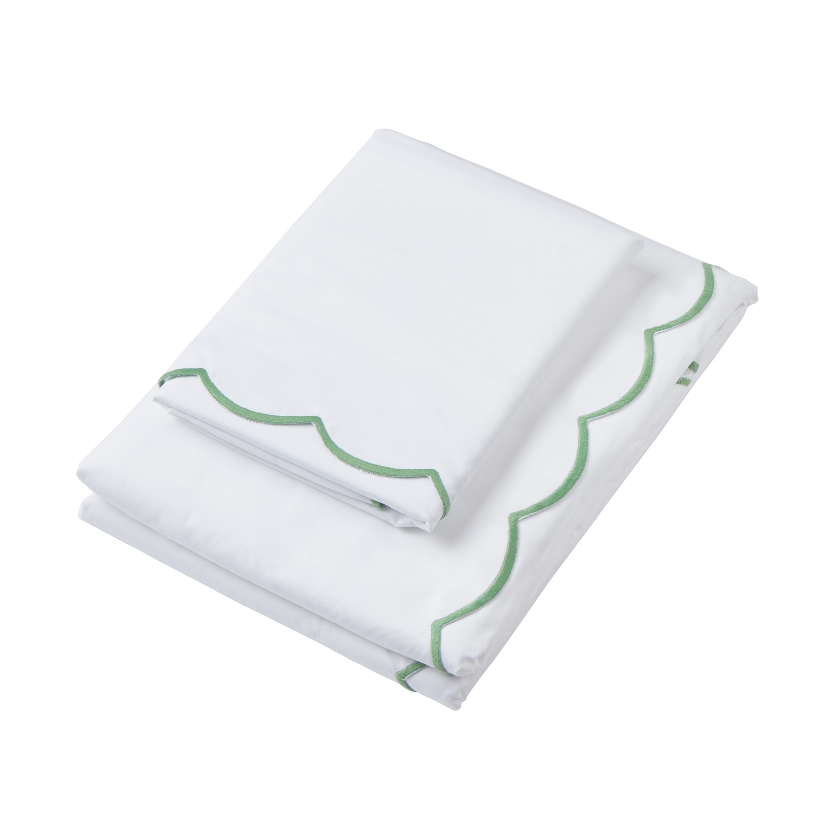 Annabelle Scalloped Bed Linen, Asparagus, Cut Out