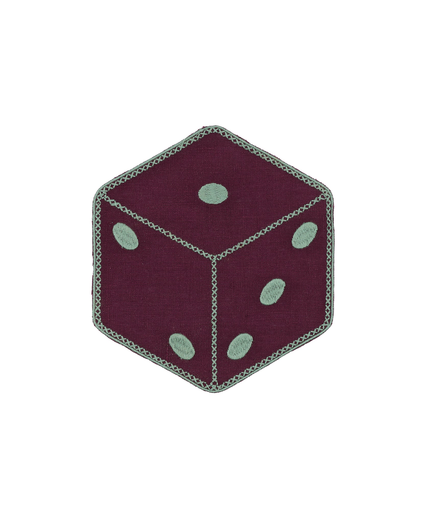 Set of 6 Dice Linen Cocktail Napkins 1