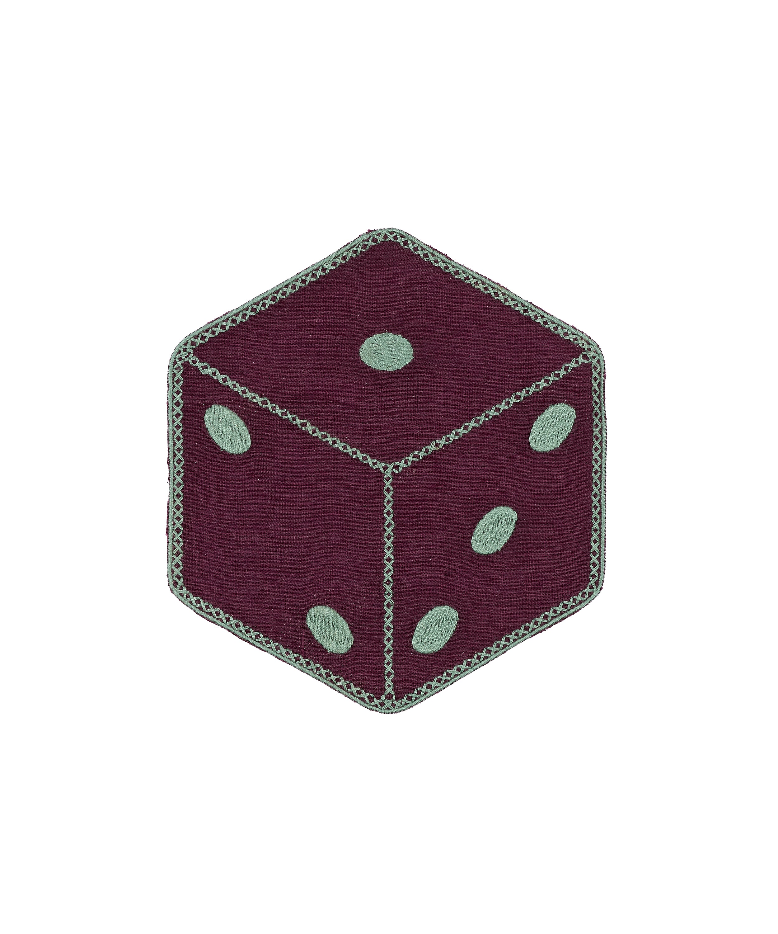 Set of 6 Dice Linen Cocktail Napkins 1
