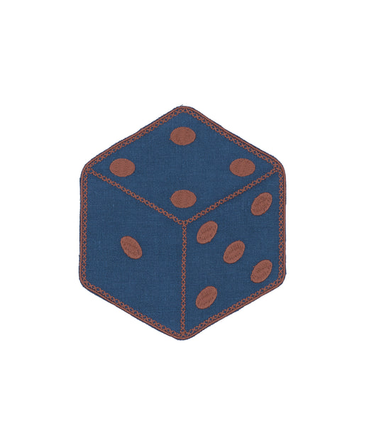 Set of 6 Dice Linen Cocktail Napkins 4