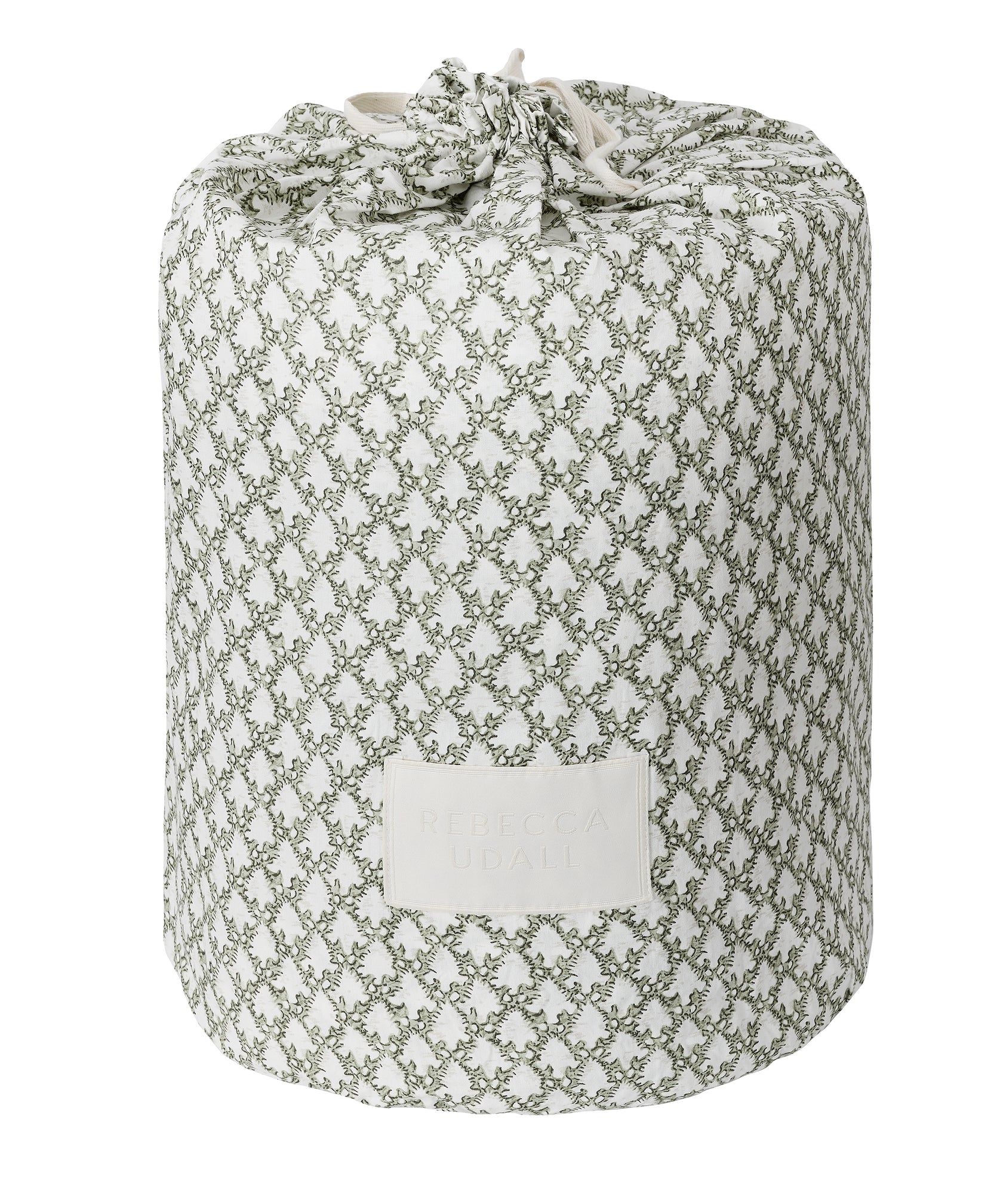 Clara Pleated Quilted Cotton Bedspread, Sage
