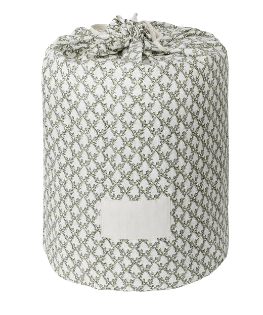 Clara Pleated Quilted Cotton Bedspread, Sage