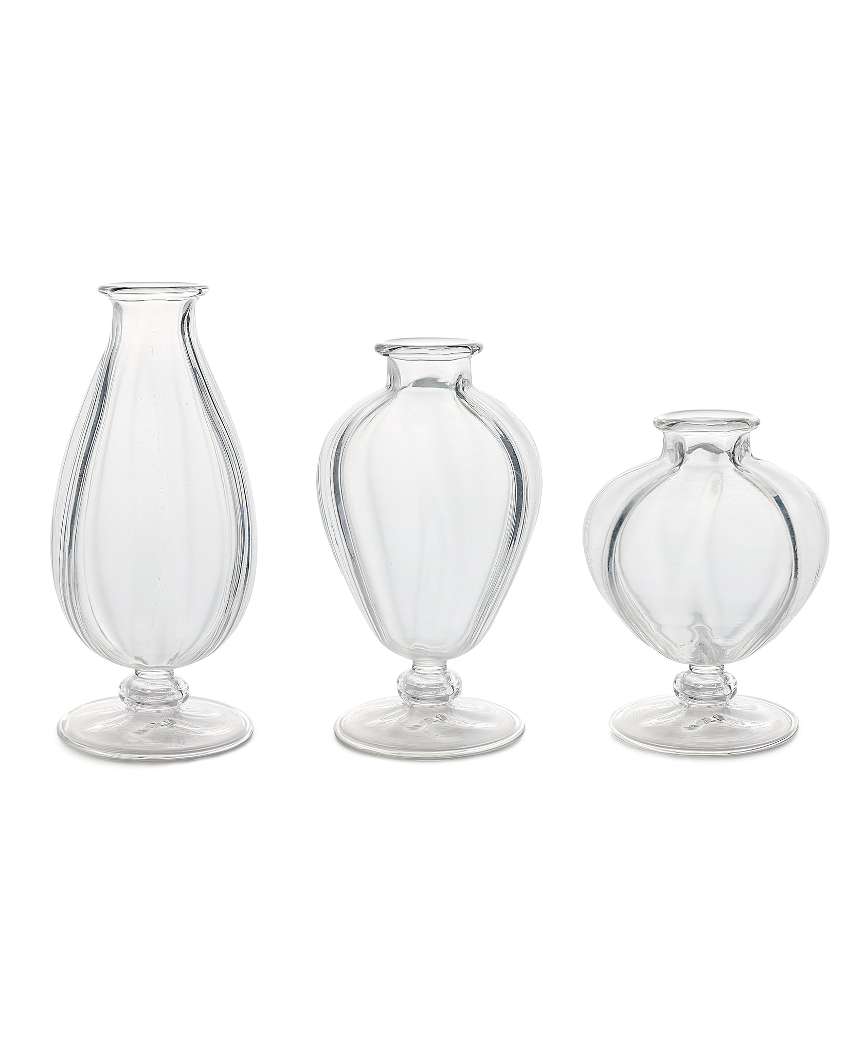 Violet Bud Vase Trio