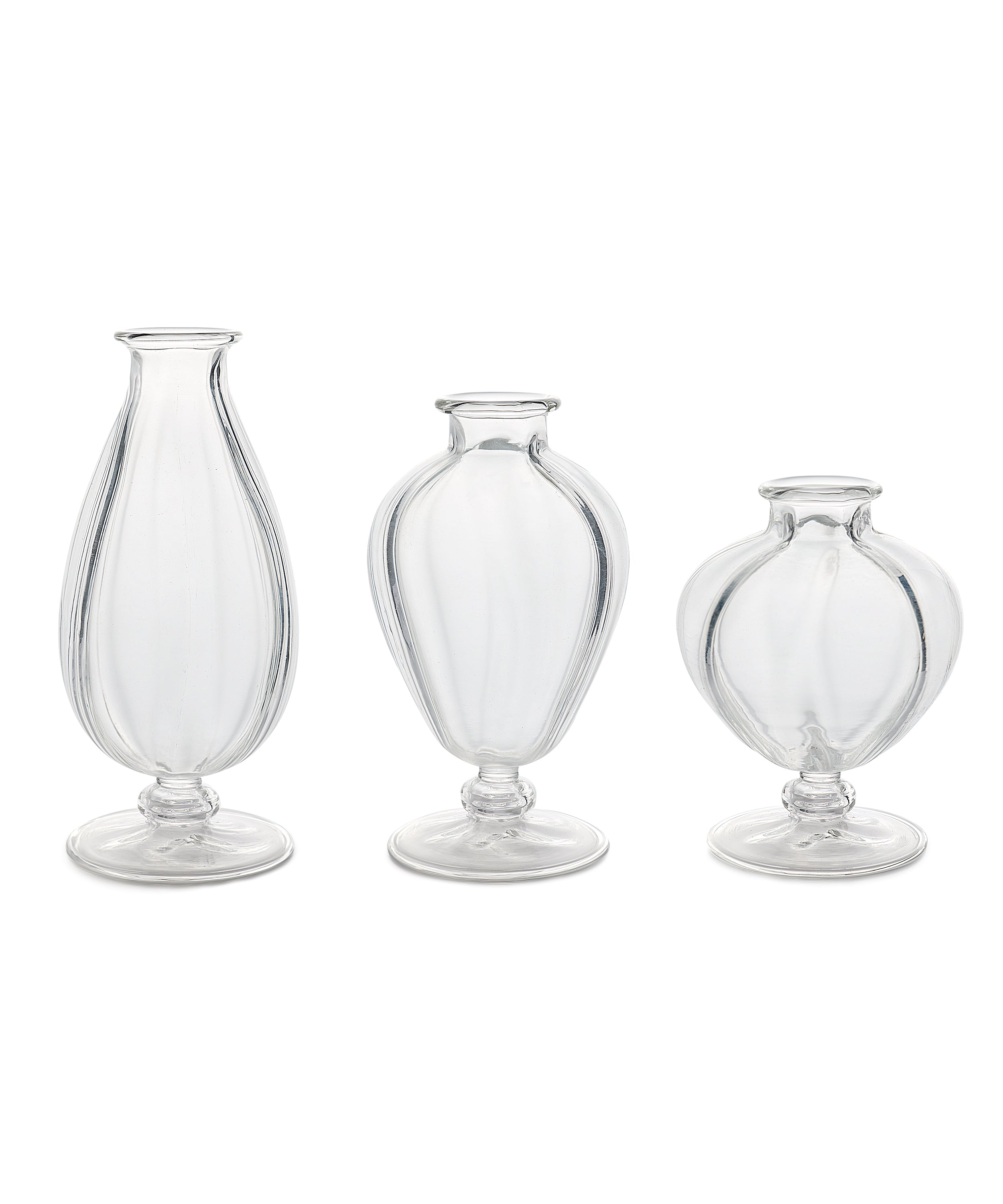 Violet Bud Vase Trio
