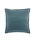 Frances Velvet Cushion, Lagoon Blue, Cut Out