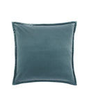 Frances Velvet Cushion, Lagoon Blue, Cut Out