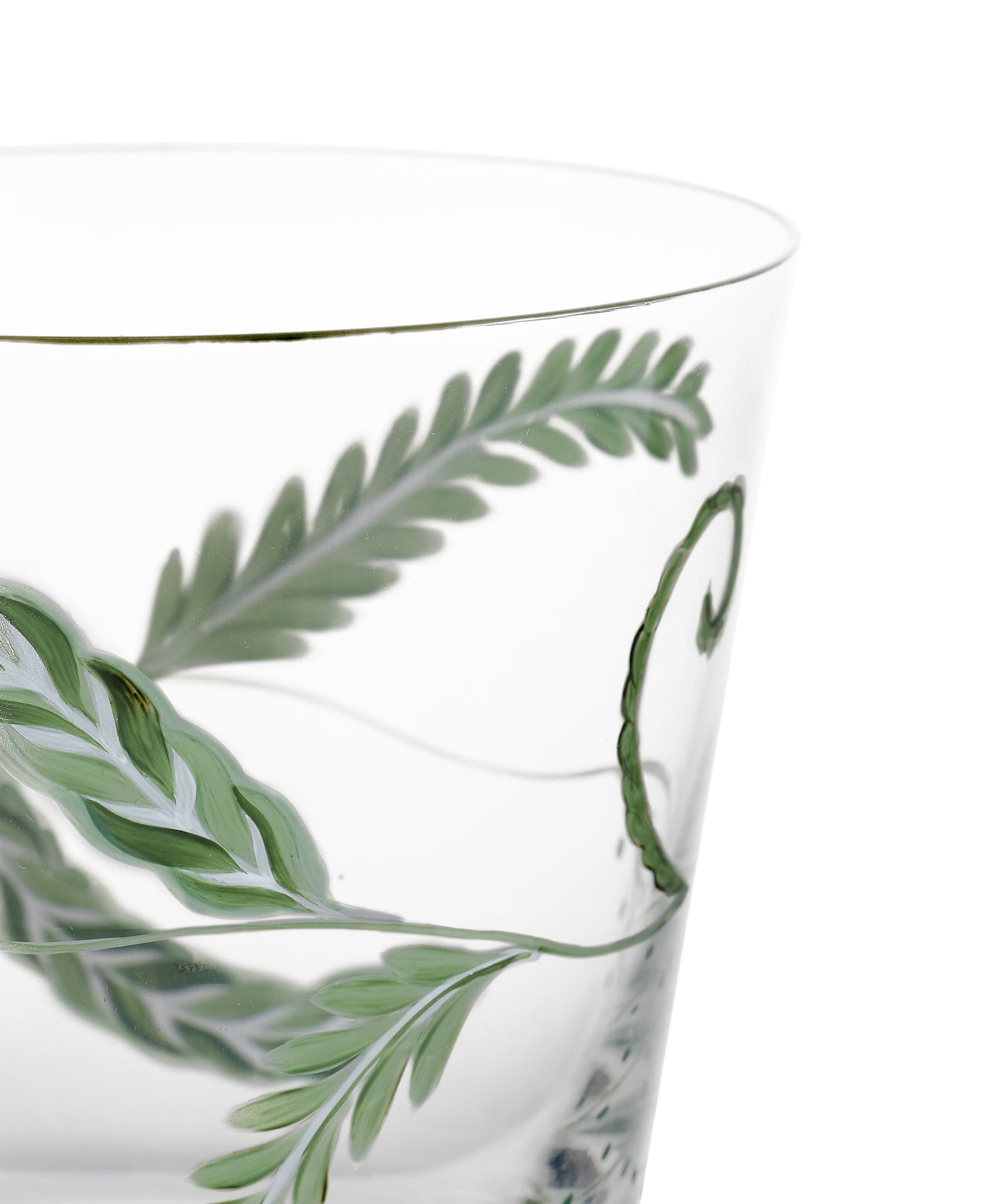 Prairie Hand Painted Glassware, Detail, Cut Out