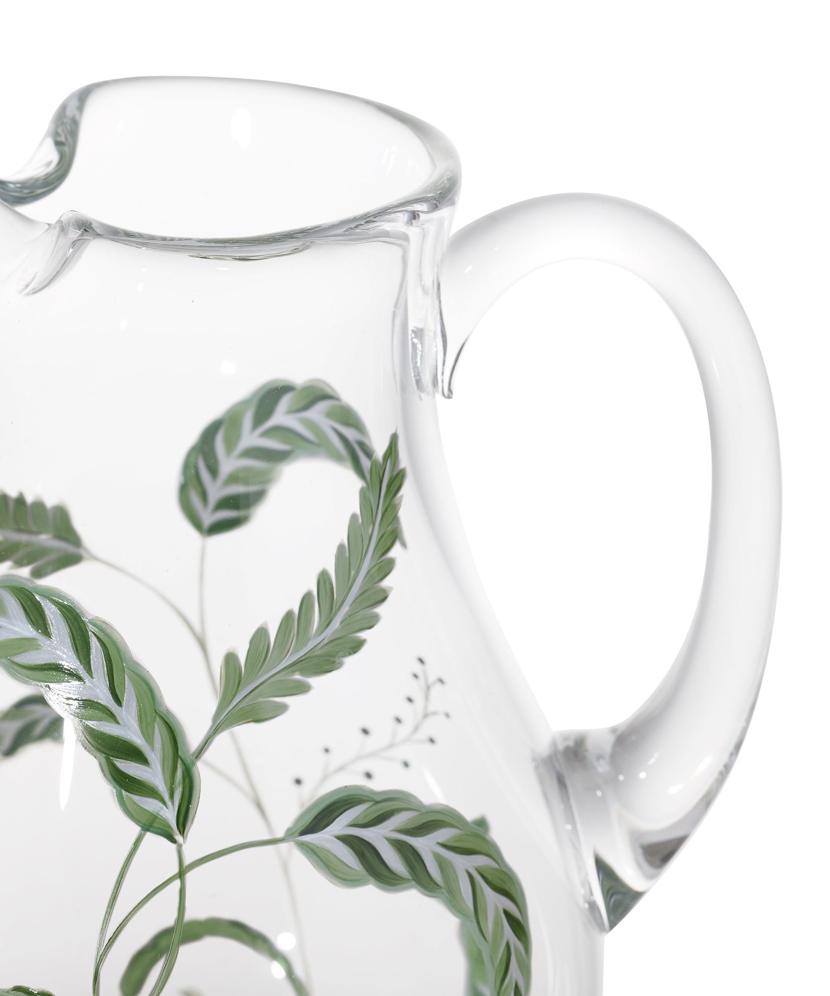 Prairie Hand Painted Glass Jug, Detail, Cut Out