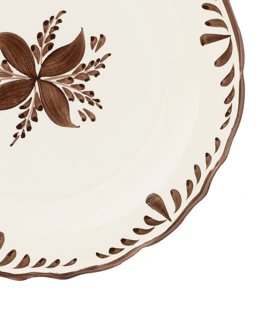 Ottilie Dessert Plate, Brown, Detail