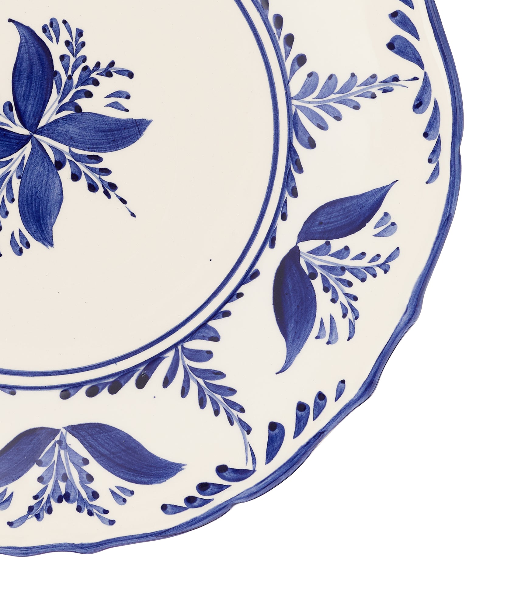 Ottilie Dinner Plate, Blue, Detail