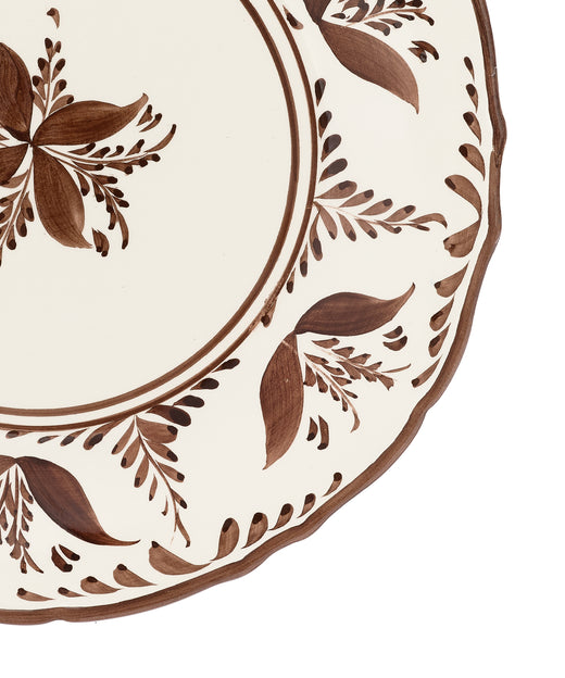 Ottilie Dinner Plate, Brown, Detail