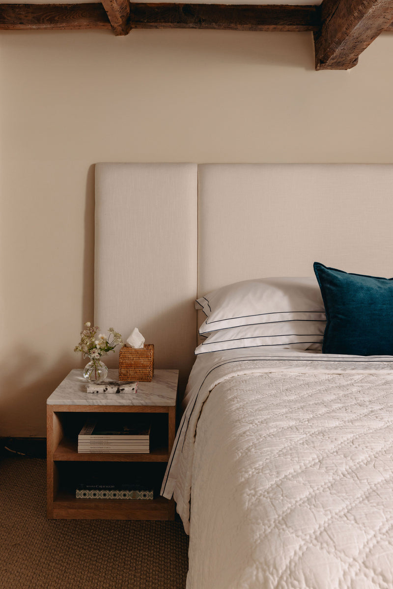 Rebecca Udall, Neutral Classic Eva Heritage Indian Quilted White Cotton Bedspread 