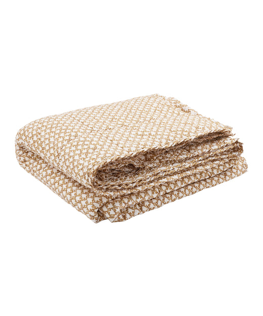 Clara Pleated Quilted Cotton Bedspread, Tobacco, Folded, Cut Out