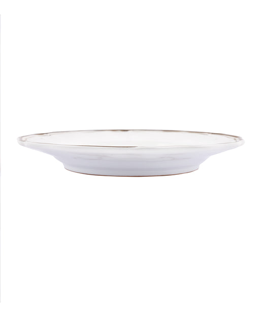 Set of 4 Zita Scalloped Dinner Plates, Chestnut Brown, Side Profile